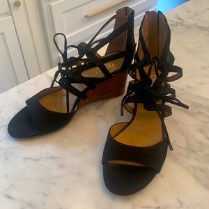 NWOT Franco Sarto Lace Up Wedge Heel Size 8